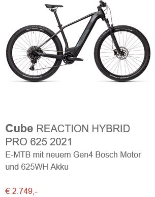 Cube REACTION HYBRID PRO 625 2021