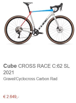 Cube CROSS RACE C:62 SL 2021