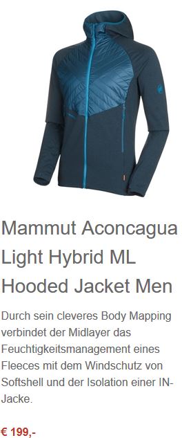 Mammut Aconcagua Light Hybrid ML Hooded Jacket Men