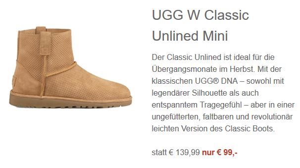 UGG W Classic Unlined Mini